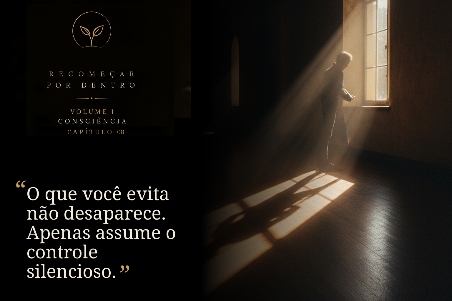 O que você evita não desaparece. Apenas assume o controle silencioso.