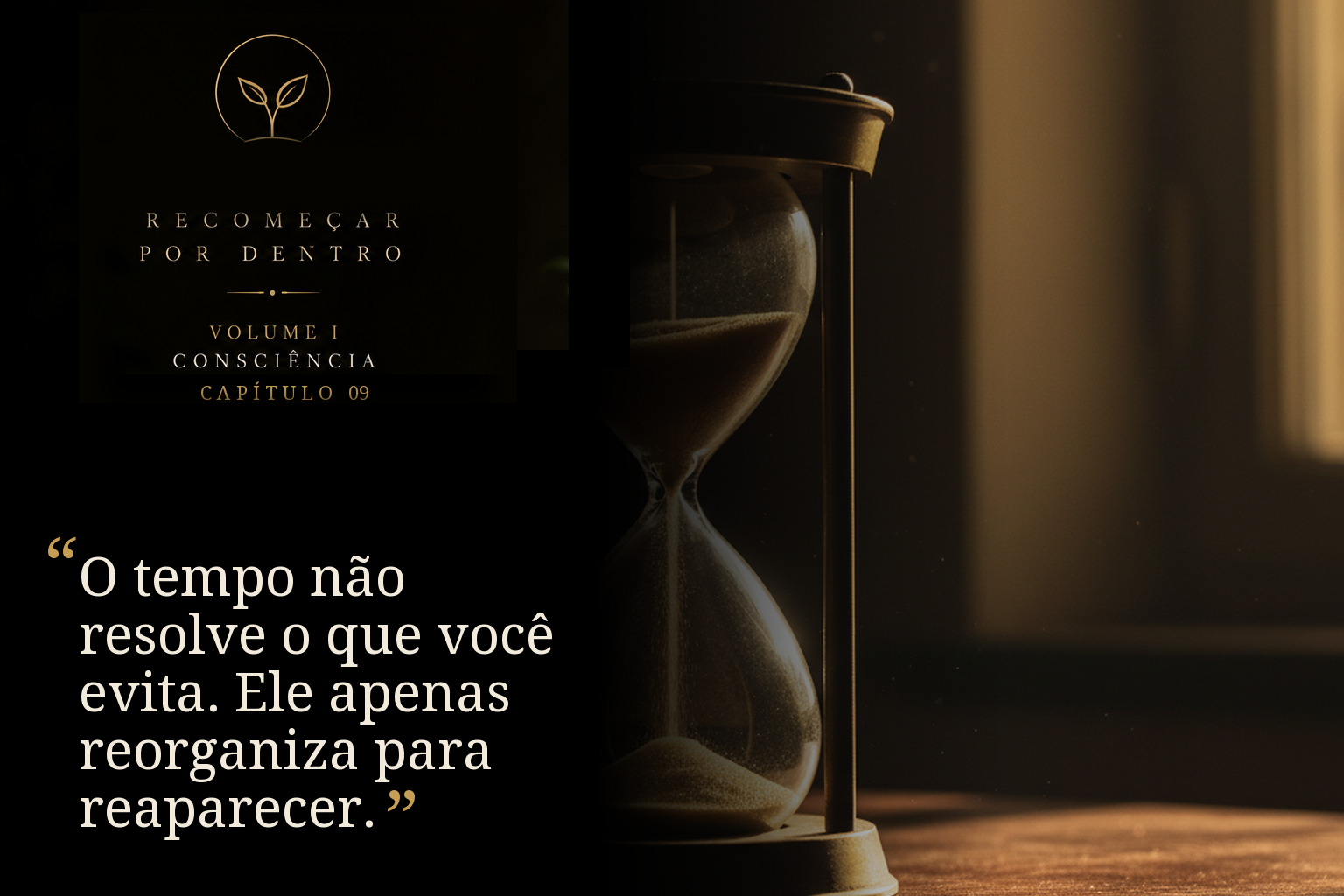 O tempo não resolve o que você evita. Ele apenas reorganiza para reaparecer.