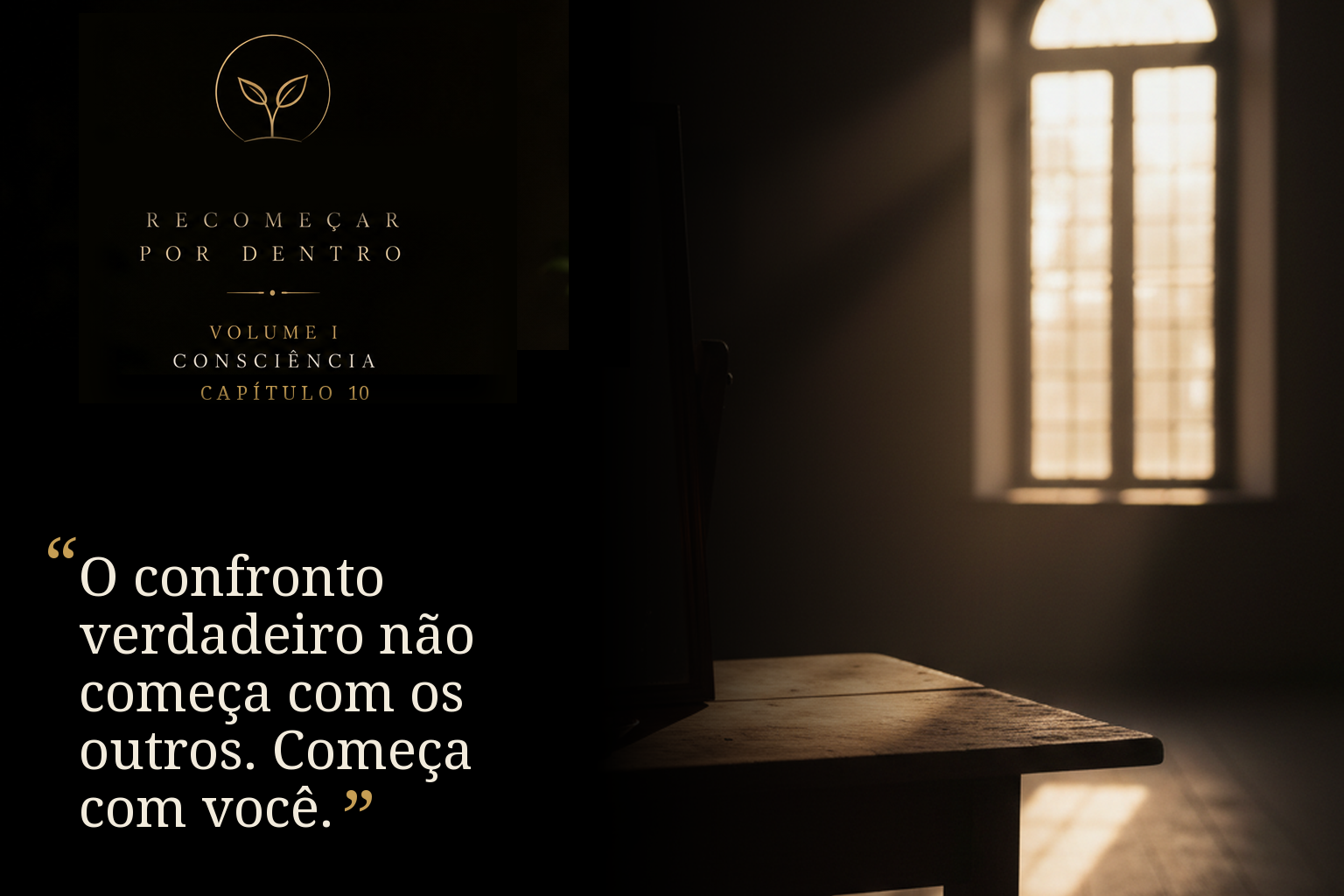 O confronto verdadeiro não começa com os outros. Começa com você.