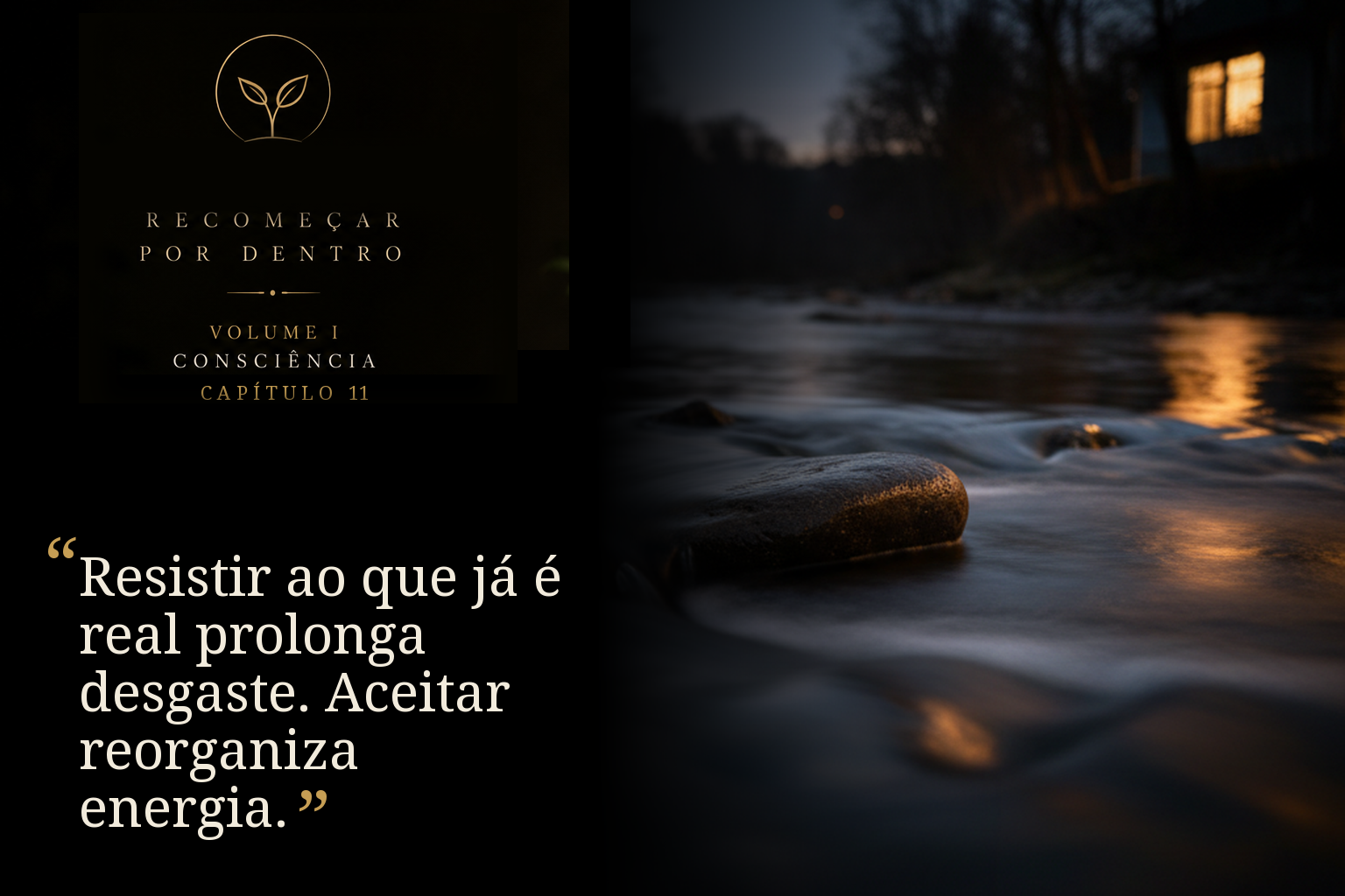 Resistir ao que já é real prolonga desgaste. Aceitar reorganiza energia.